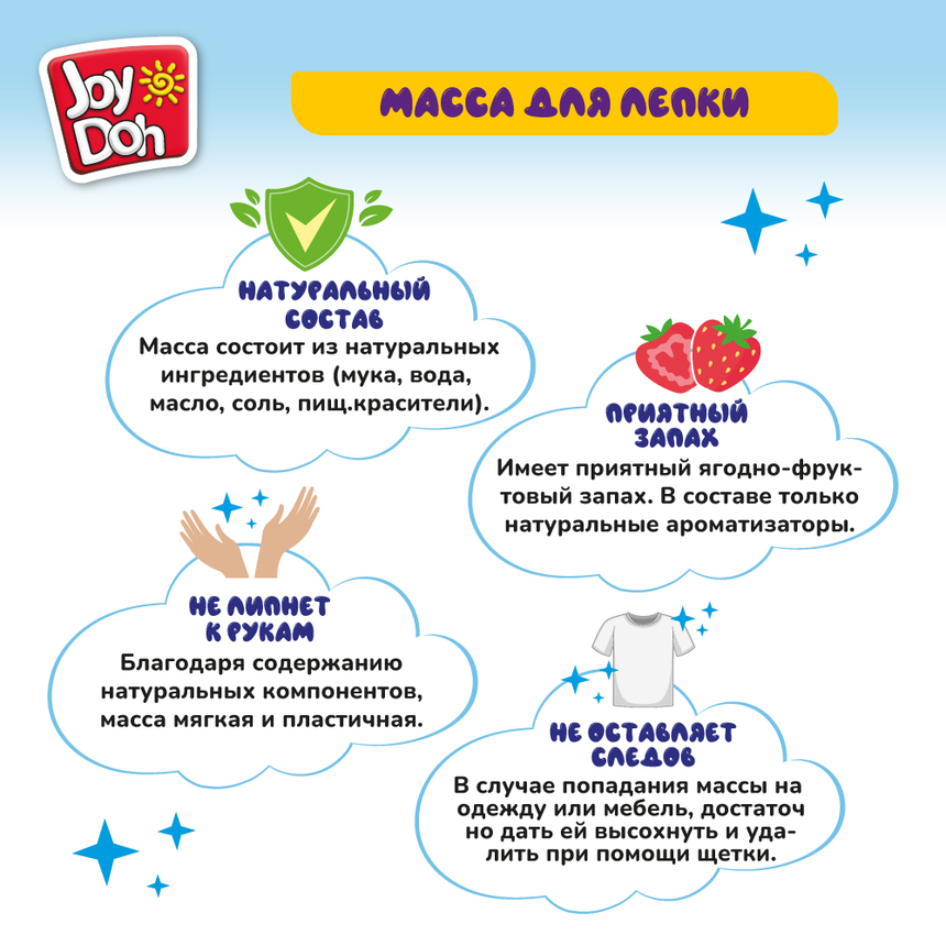 Масса для лепки Joy-Doh, набор БАЗОВЫЙ НАБОР BAS-12 bags