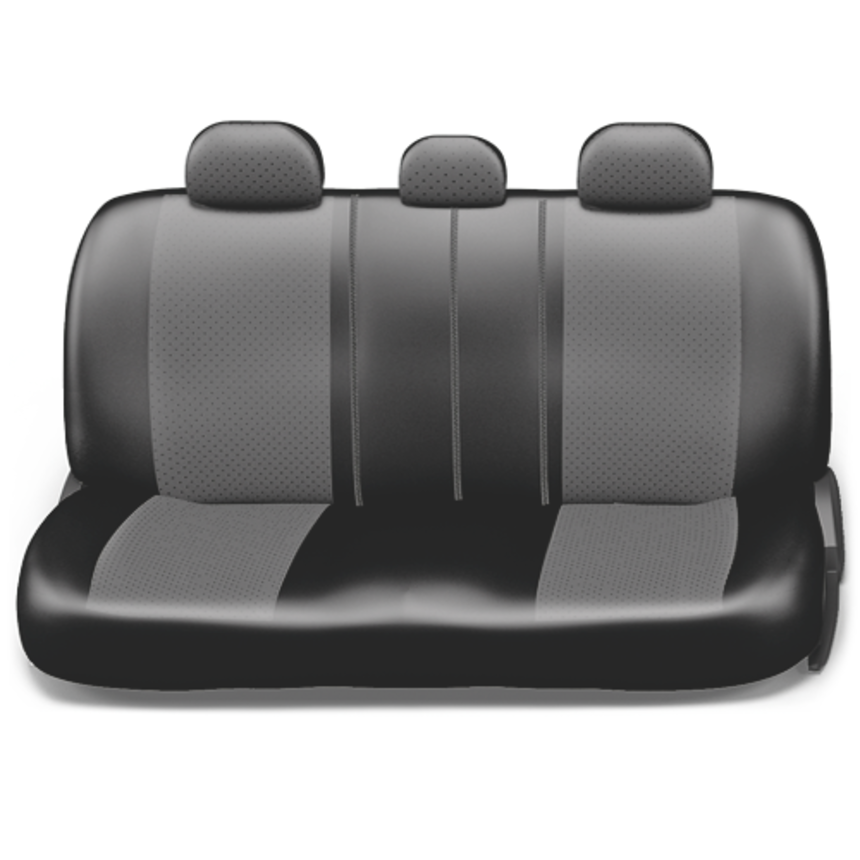 Чехлы на сиденья универсальные экокожа MATRIX MTX-1105G BK/D.GY (M)