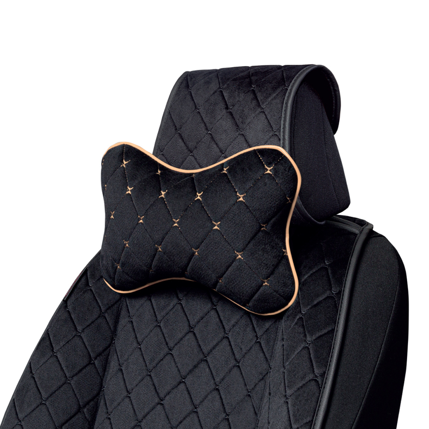 Подушка "косточка" AUTOPROFI, размер 30х20 см ALC-100NP BK/BE