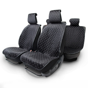 Накидки на сиденья автомобиля "Car Performance" (на весь салон), алькантара CUS-1015 BK/GY