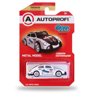 Машинка коллекционная 1:64, Серия RETRO CARS (VW Beetle), RET-002 RET-002 BK/WH