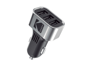 Автомобильное зарядное устройство KODAK для телефона/планшета, USBх3, Quick Charge 3.0. UC110