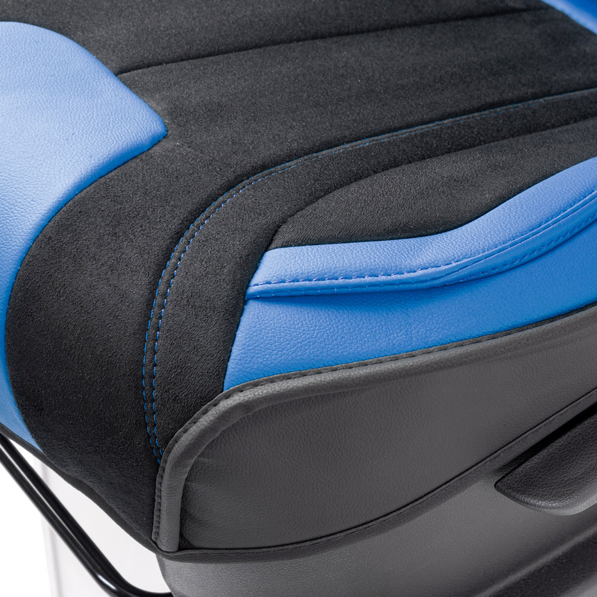 Каркасные 3D накидки на передние сиденья "Car Performance", 2 шт., экокожа/алькантара CUS-3034 BK/BL