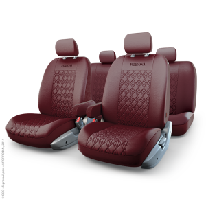 Чехлы на сиденья универсальные экокожа PERSONA FULL (M) PER-1305GF CHERRY