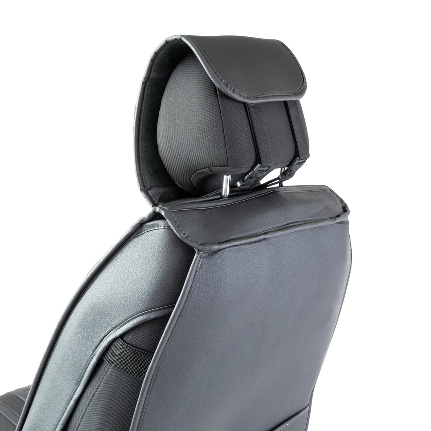 Каркасные 3D накидки на передние сиденья "Car Performance", 2 шт., экокожа CUS-3012 BK/BK