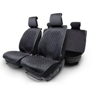 Накидки на сиденья автомобиля "Car Performance" (на весь салон), алькантара CUS-1015 BK/BK