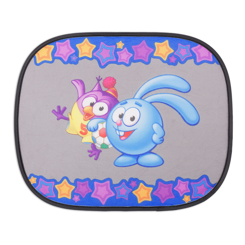 Шторка - экран на боковое окно "Смешарики" (2 шт.) SM/WIN-012 Krosh