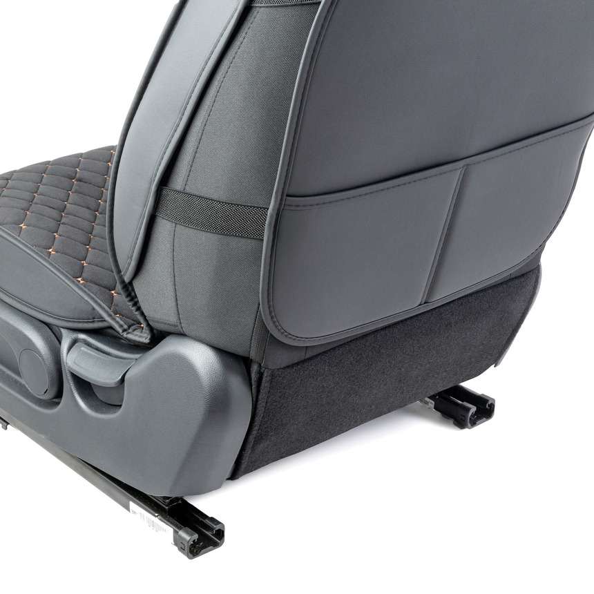 Каркасные накидки на передние сиденья "Car Performance", 2 шт., алькантара CUS-2012 BK/BE