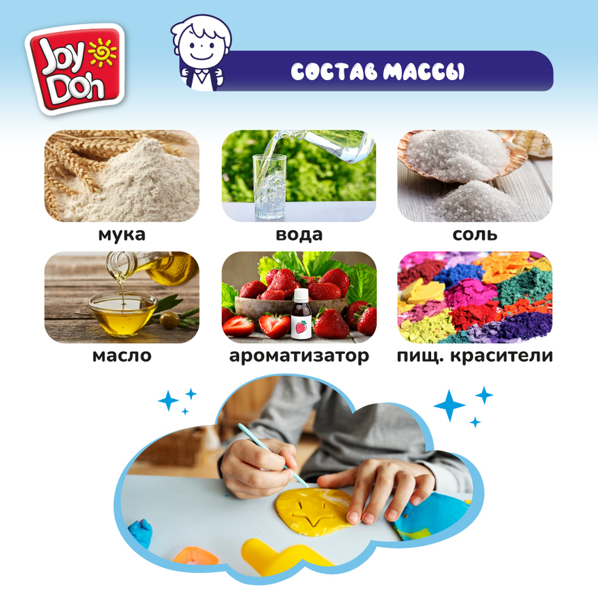 Масса для лепки Joy-Doh, набор МИНИ БУЛЬДОЗЕР BULD-056 pot