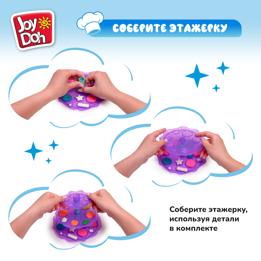 Масса для лепки Joy-Doh, набор БАШНЯ СЛАДКОЕЖКИ CUPC-200 pot