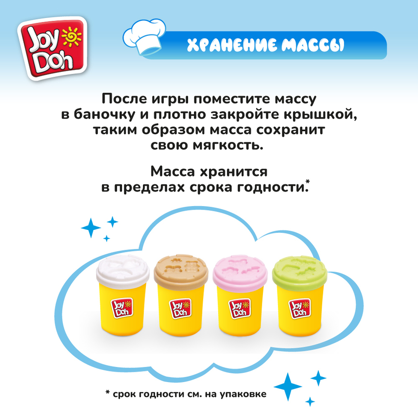Масса для лепки Joy-Doh, набор КОНДИТЕРСКАЯ CAKE-224 pot
