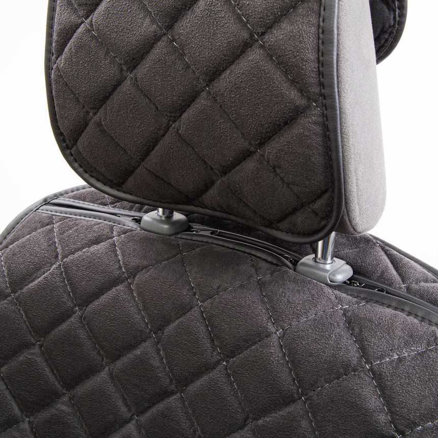 Комплект универсальных накидок на передние сиденья "CarPerformance", 2 шт., алькантара CP-210A BK