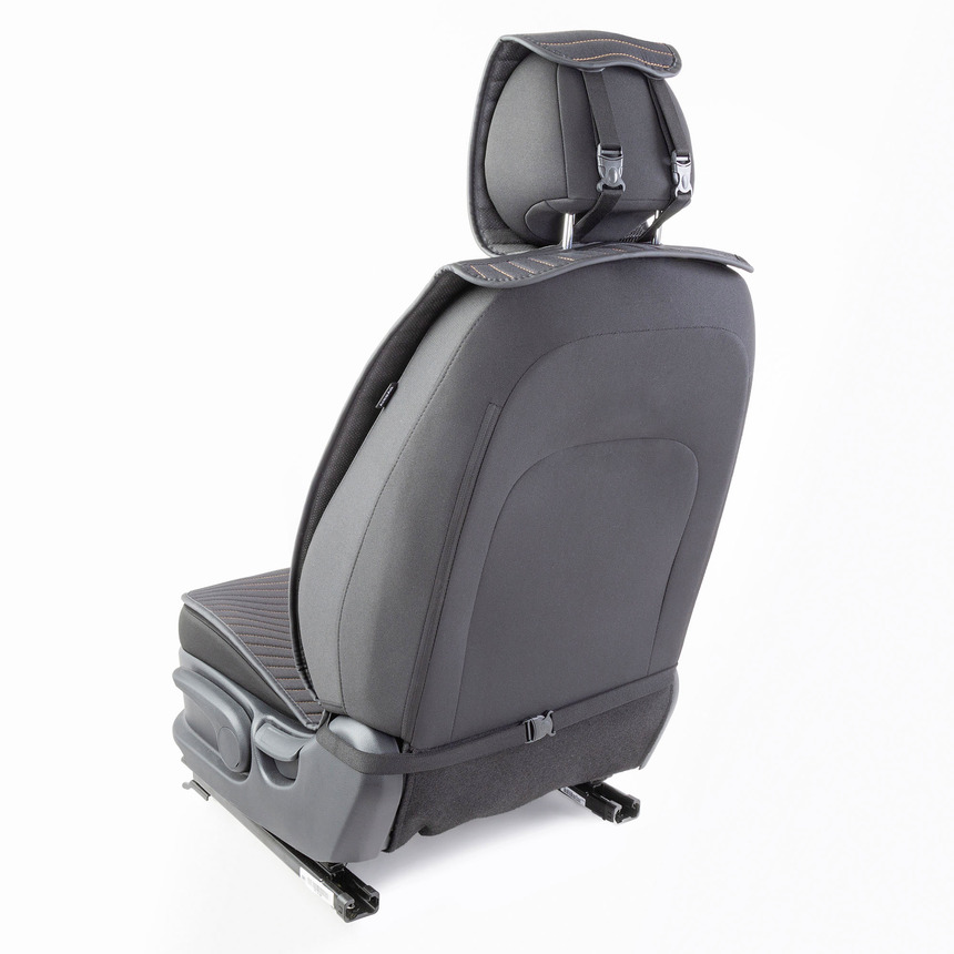 Накидки на передние сиденья "Car Performance", 2 шт., fiberflax CUS-1022 BK/BE