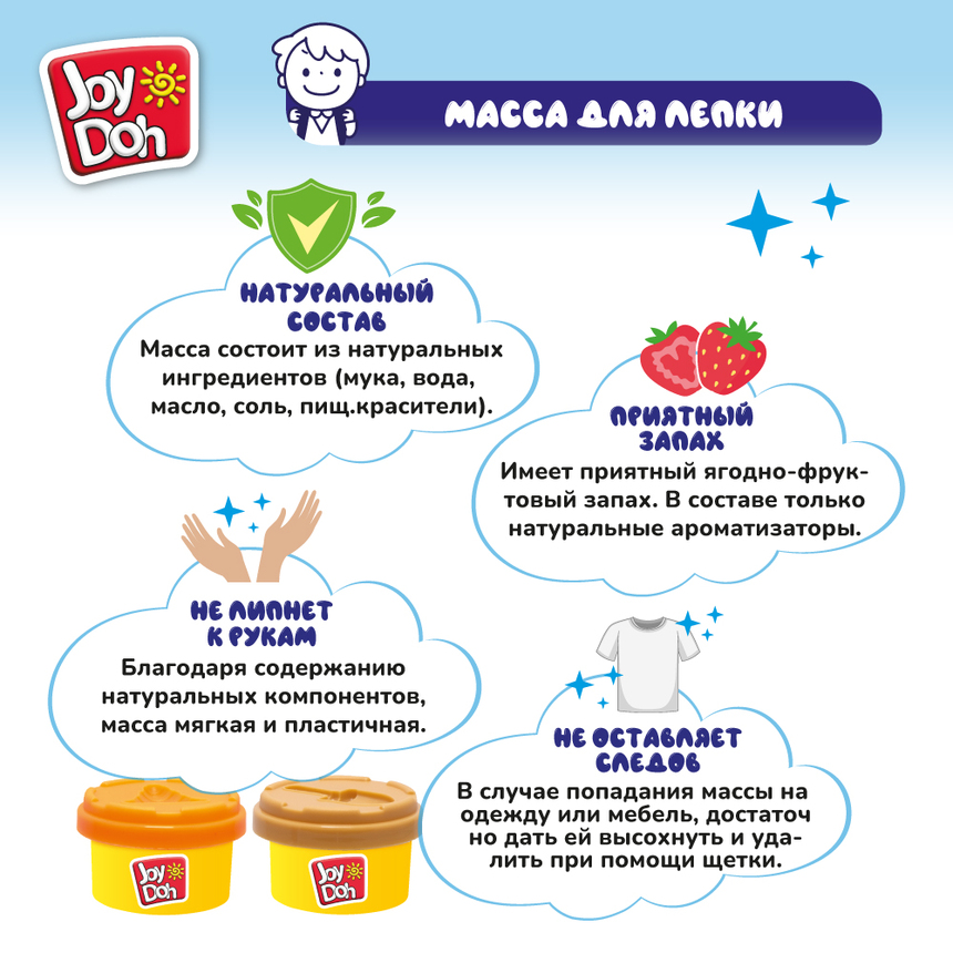 Масса для лепки Joy-Doh, набор МИНИ БУЛЬДОЗЕР BULD-056 pot