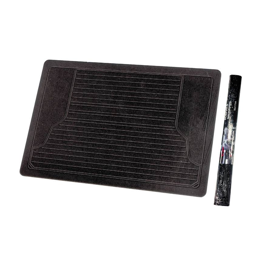 Коврик в багажник (ПВХ) 118 х 82,5 см MAT341 BK