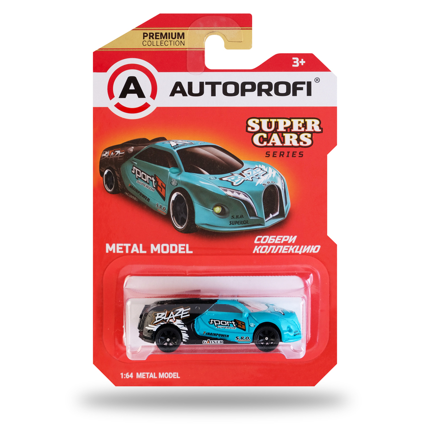 Машинка коллекционная 1:64, Серия SUPER CARS, SUP-003 SUP-003 TF/BK