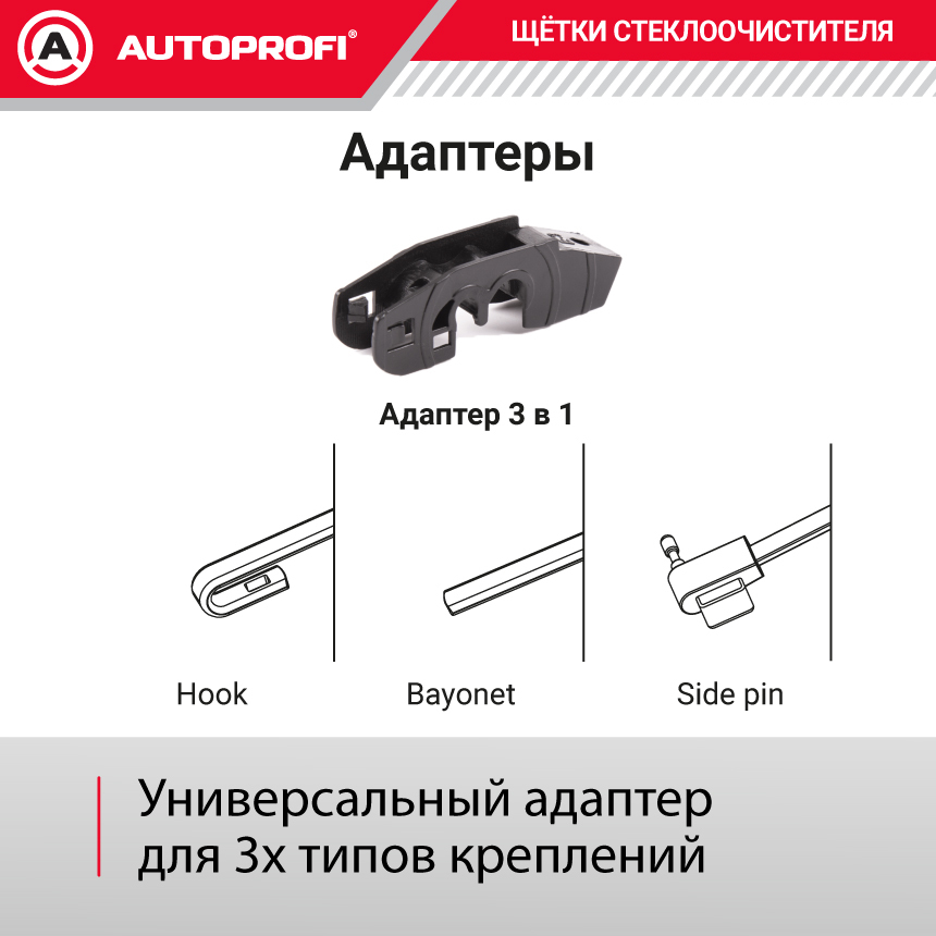 Щетка стеклоочистителя "AUTOPROFI", каркасная STD-16