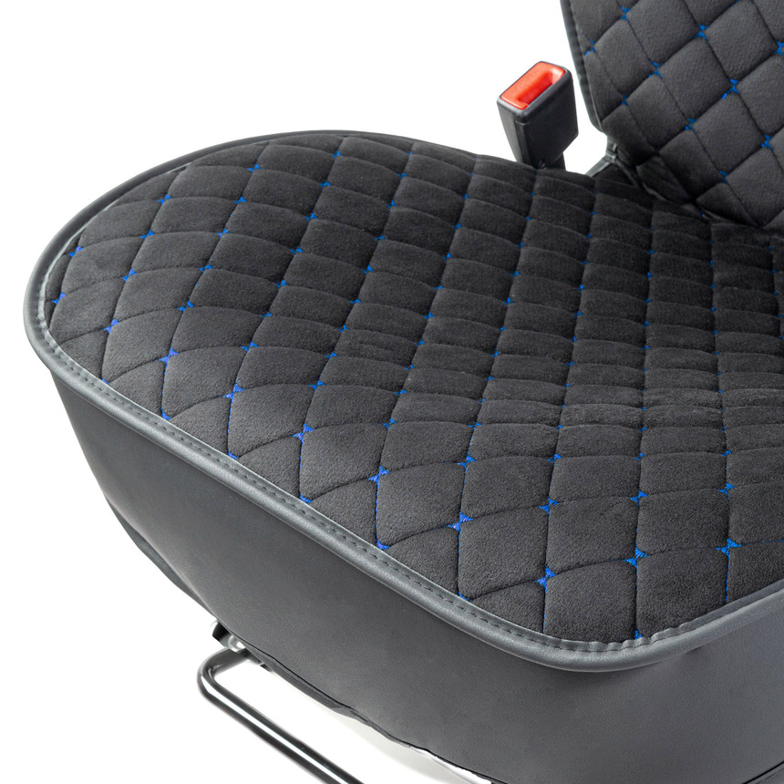 Каркасные накидки на передние сиденья "Car Performance", 2 шт., алькантара CUS-2012 BK/BL