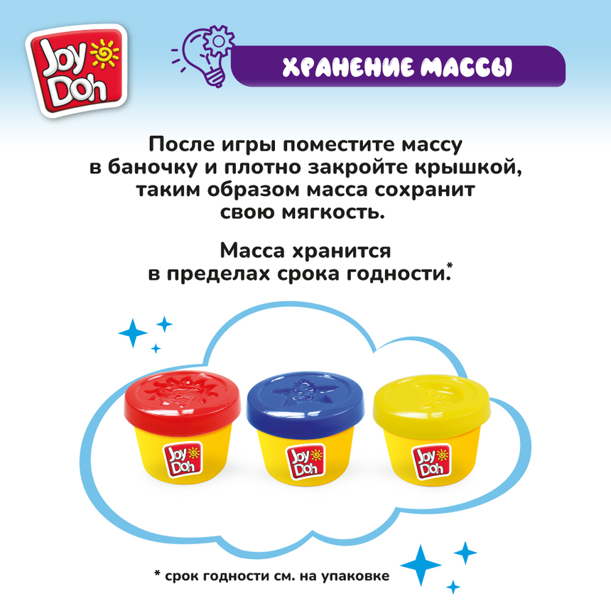 Масса для лепки Joy-Doh, набор ФОРМЫ SHAP-150 pot