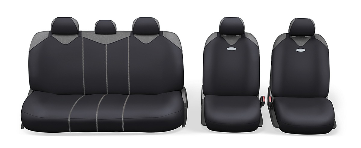 Черные чехлы-майки на передний и задний ряд