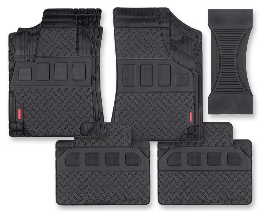 Черные коврики для салона автомобиля (комплект)